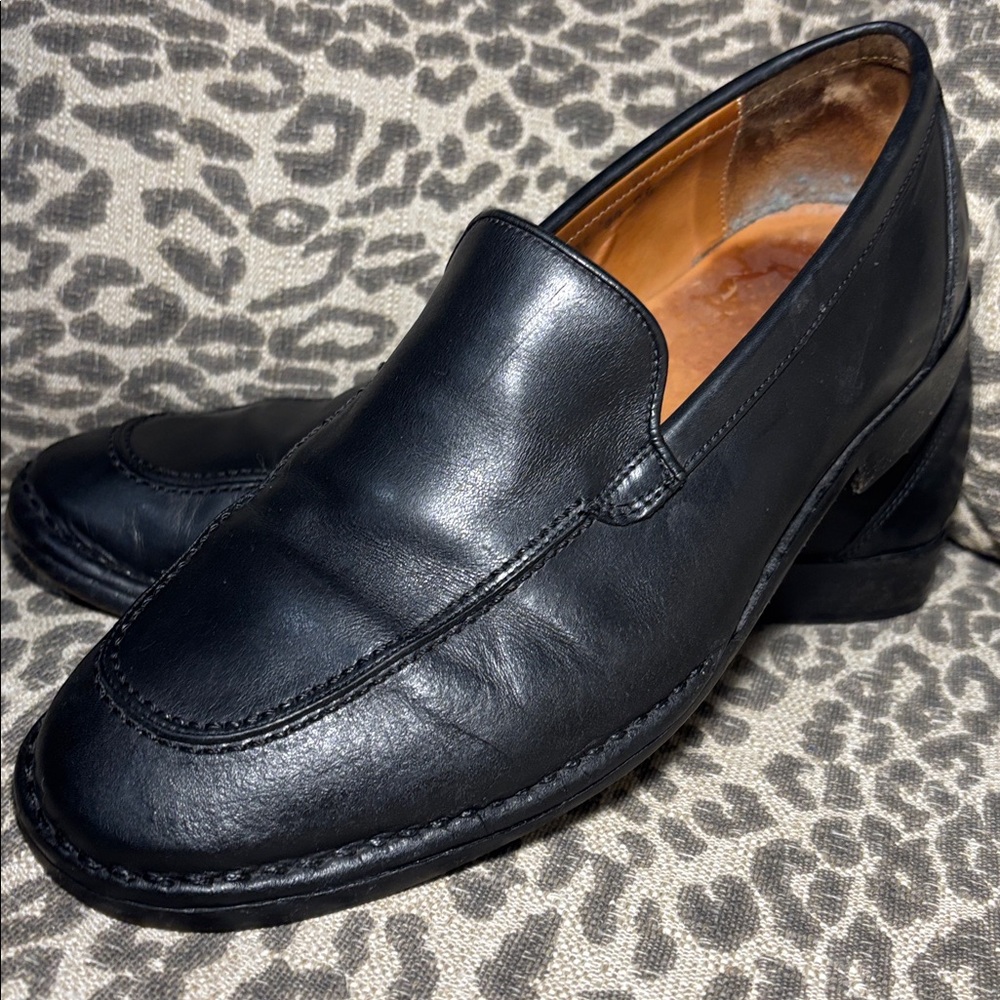 Allen Edmonds steen Venetian black leather loafers slip on dress shoe 9.5 X wide